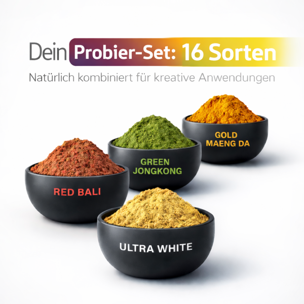 Kratom Probierset 125 g – Auswahl aus 5 Sorten à 25 g